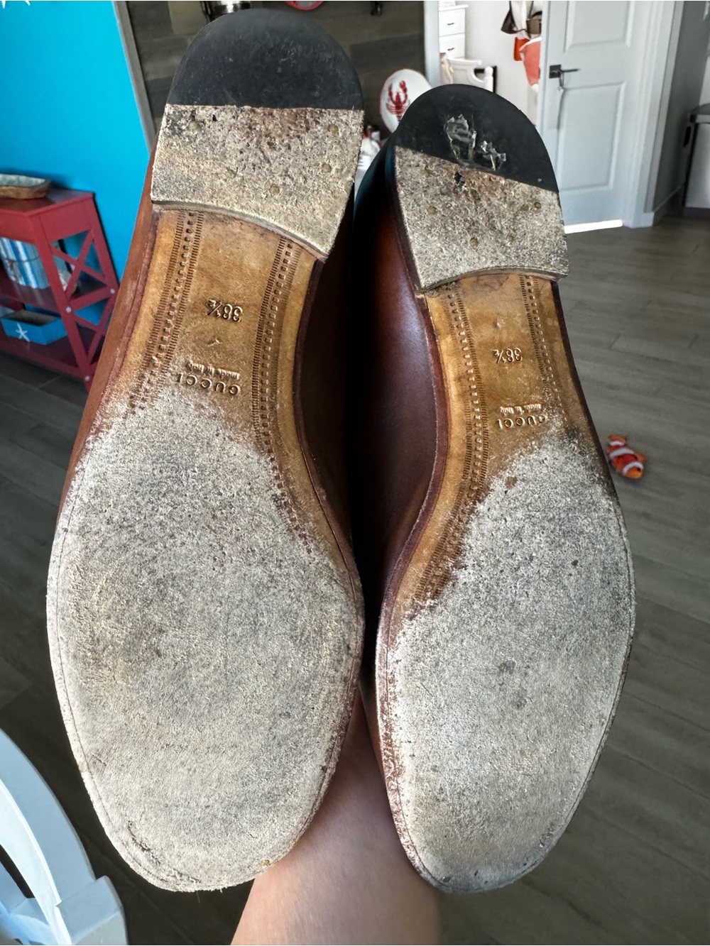 Gucci Brown Leather Jordaan Loafers w/ Horsebit EU 38.5 - Picture 4 of 5